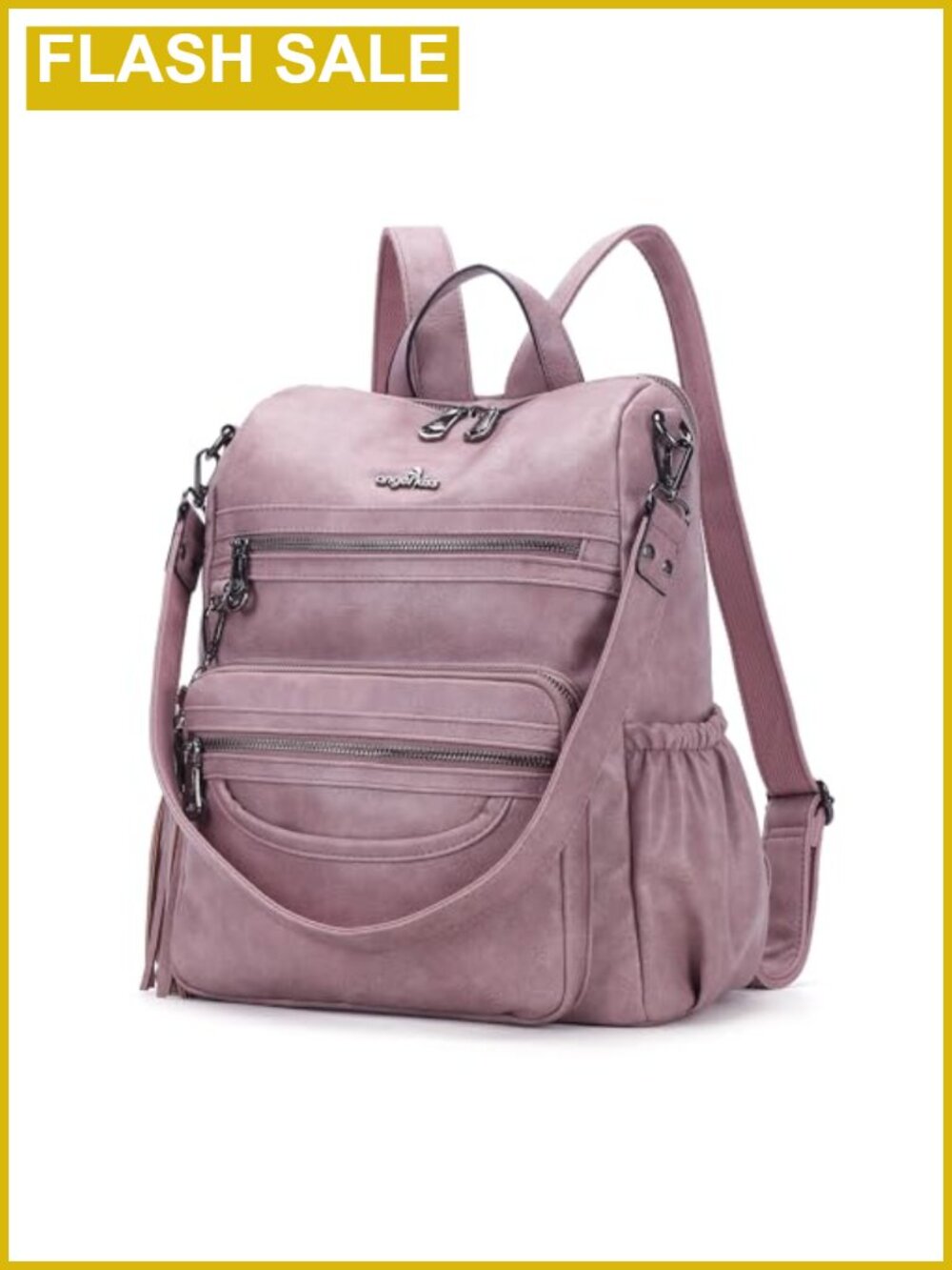 PU Leather Women's Backpack Purse - Casual Laptop Shoulder Bag Travel